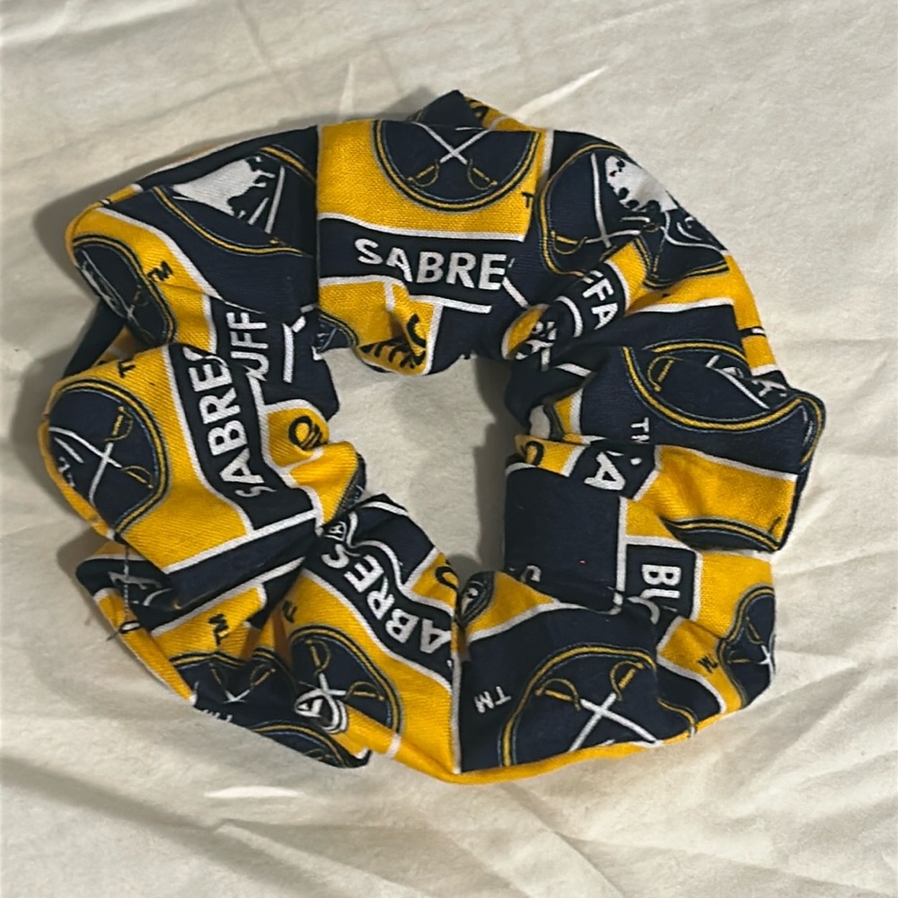 NEW Handmade NHL Buffalo Sabres Hair Scrunchie